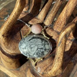 Pinolith & Pink Opal Necklace